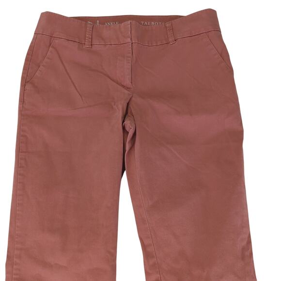 Talbots‎ The Daily Ankle Cropped Pants Women's Size 10 Slim Leg Dark Rose - Picture 3 of 9